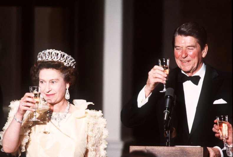 Queen Elizabeth and President Ronald Reagan