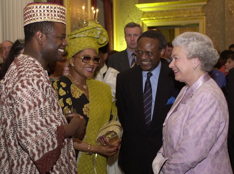 Queen Elizabeth II meeting Nigerian business people
