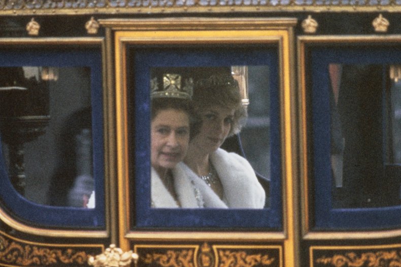 Queen Elizabeth II and Princess Diana