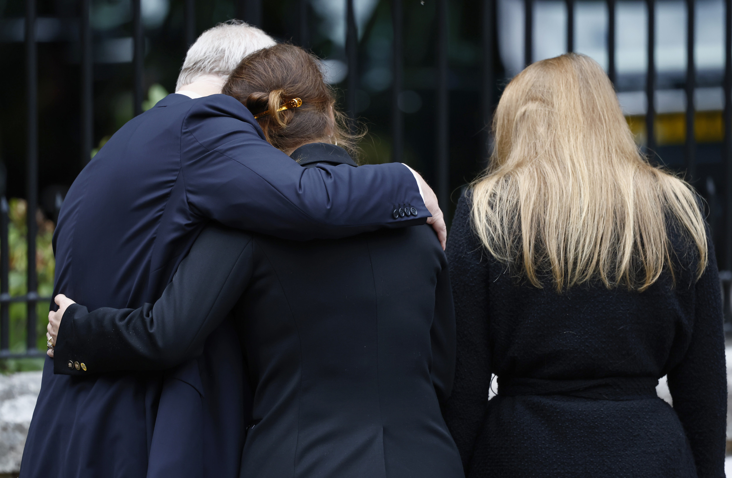 Prince Andrew Comforts Eugenie as Royals Gather to Pay Respects to