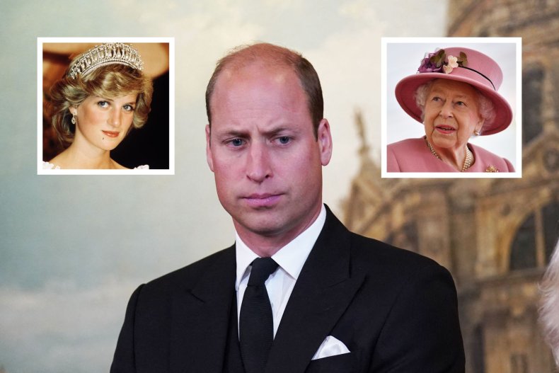 William, Diana and Queen