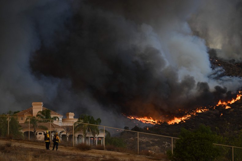 Fairview Fire California smoke