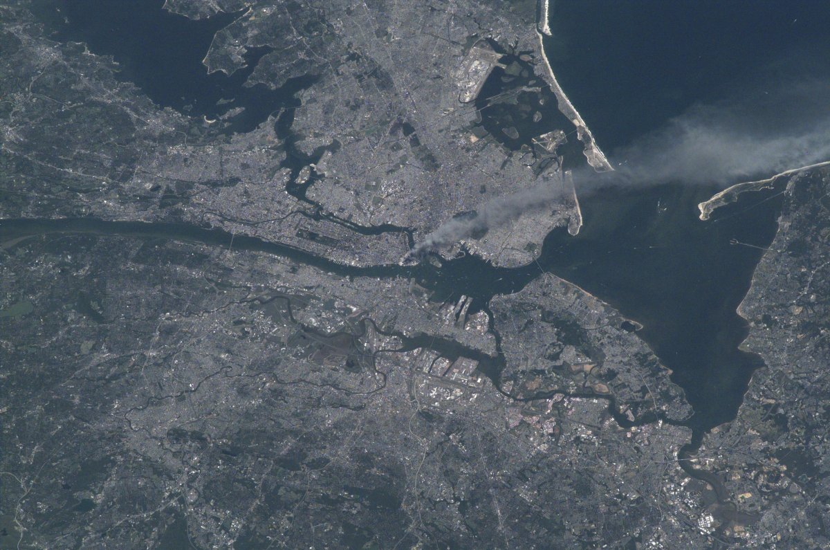 NASA Releases Image of Aftermath of 9/11 Showing Smoke Plume From Space ...