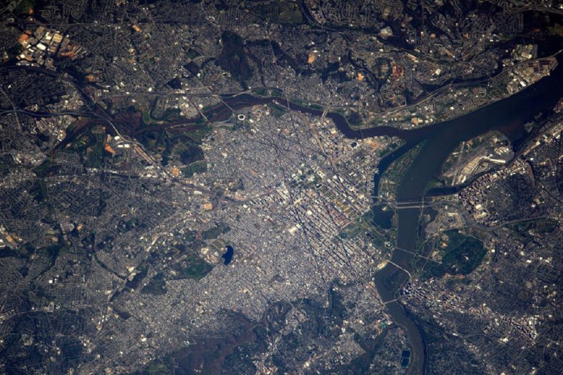 NASA image of pentagon in 2017.
