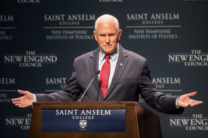 Former Vice President Mike Pence speaks