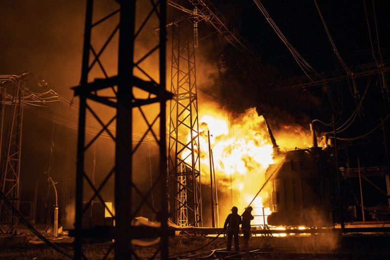 Russian Attack on Power Plant