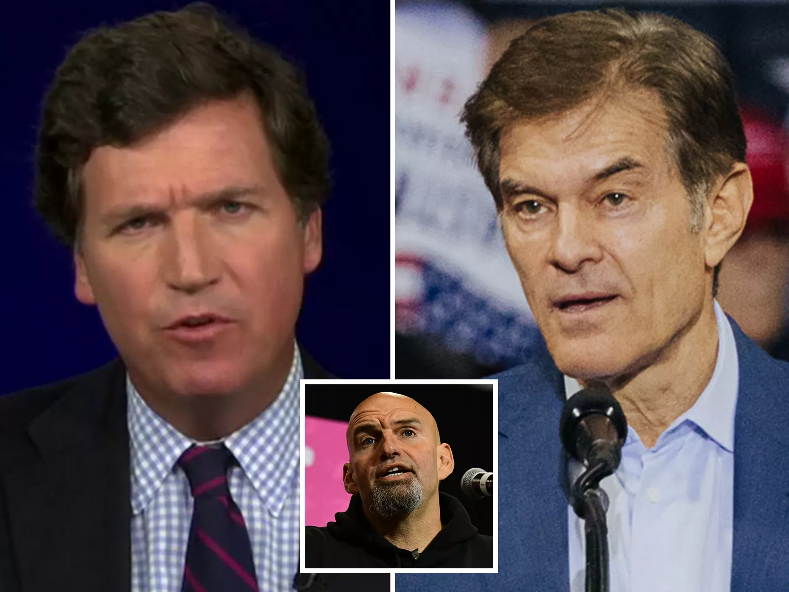 Tucker Carlson Chyron Says Fetterman 'Walking Vegetable' During Dr. Oz Chat - Vimarsana News