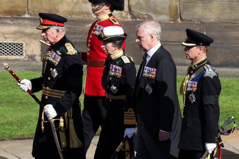 King Charles, Prince Andrew, Prince Edward