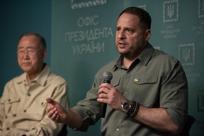 Andriy Yermak pictured in Kyiv in August