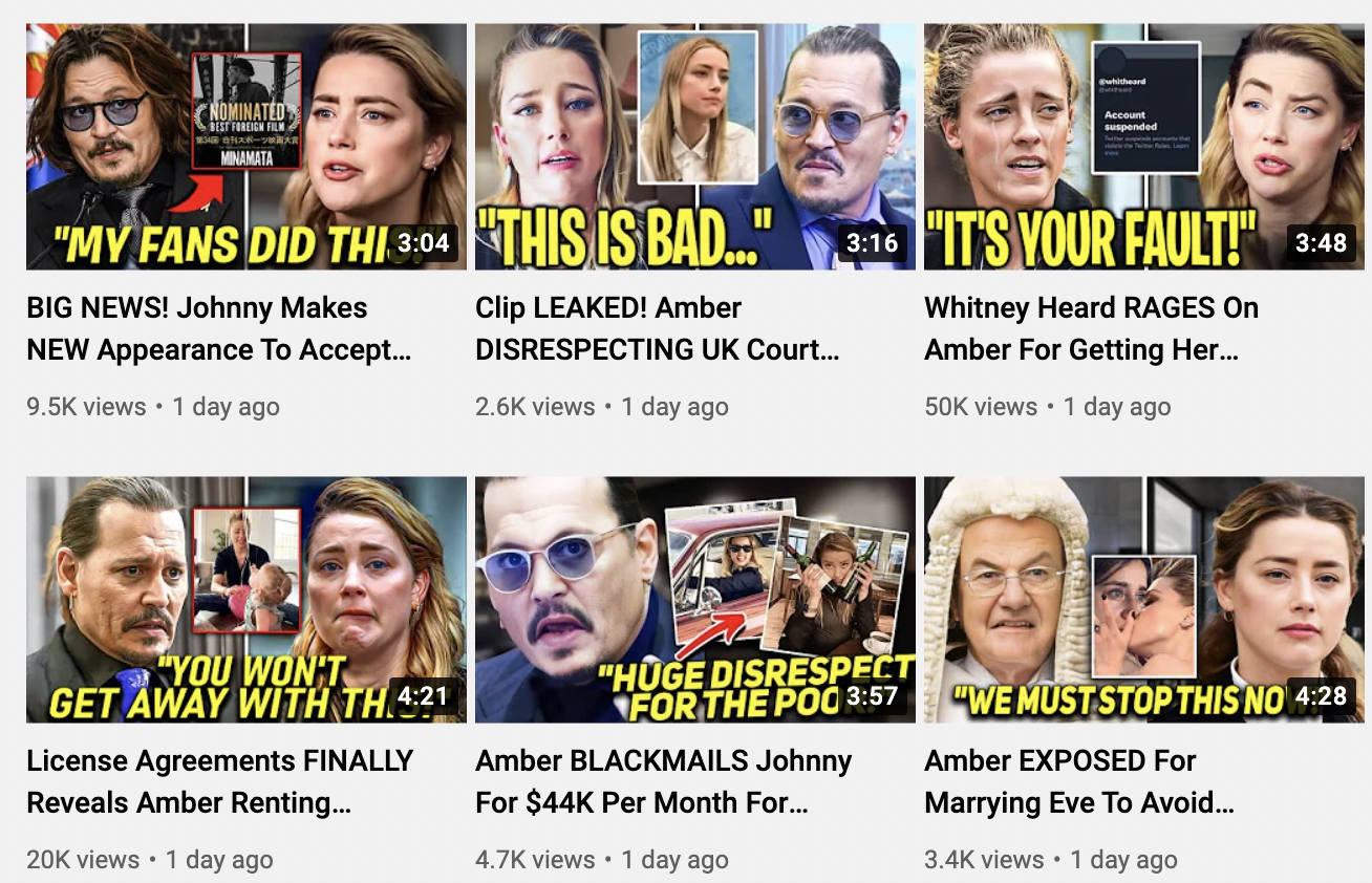 YouTube Says Anti Amber Heard Videos Do Not Violate Policies