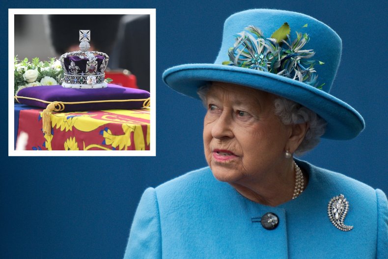 Queen Elizabeth's coffin adorned with controversial diamond