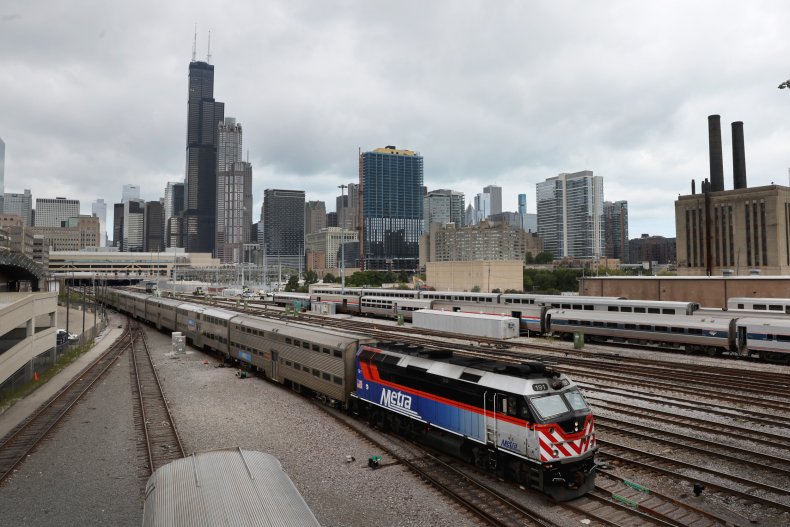Metra Commuter Train in Chicago 