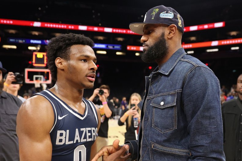 LeBron James and his son, Bronny