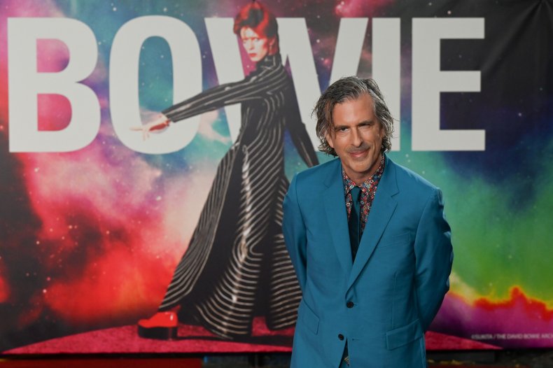 Brett Morgen in front of Bowie