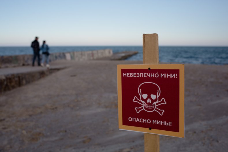 Warning for mines in Odessa Black Sea