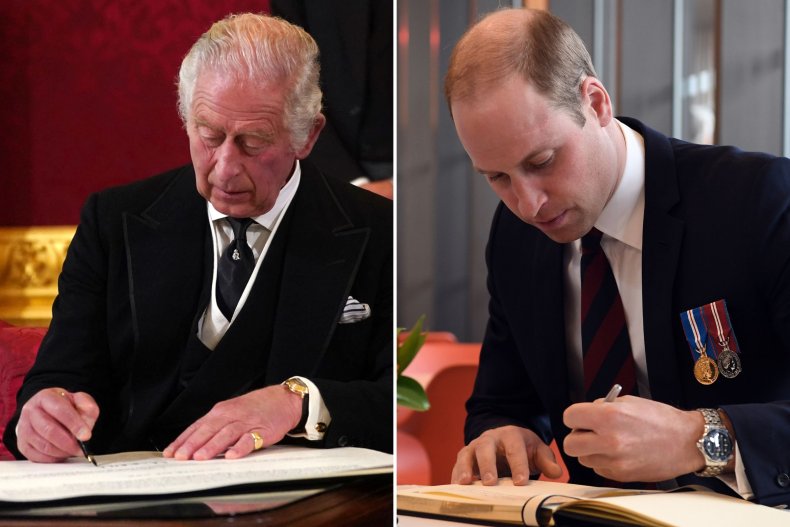King Charles and Prince William Writing