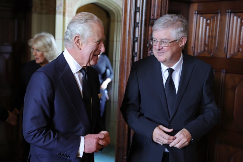King Charles III and Mark Drakeford