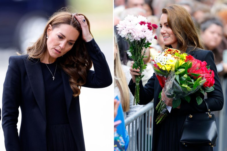 Kate Middleton meets Sandringham mourners