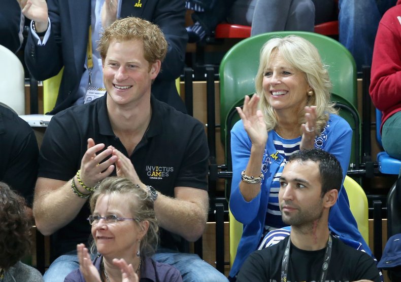 Jill Biden i książę Harry