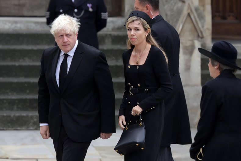 Boris and Carrie Johnson queen's funeral