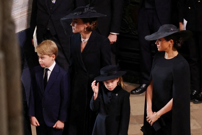 George, Charlotte, Kate and Meghan