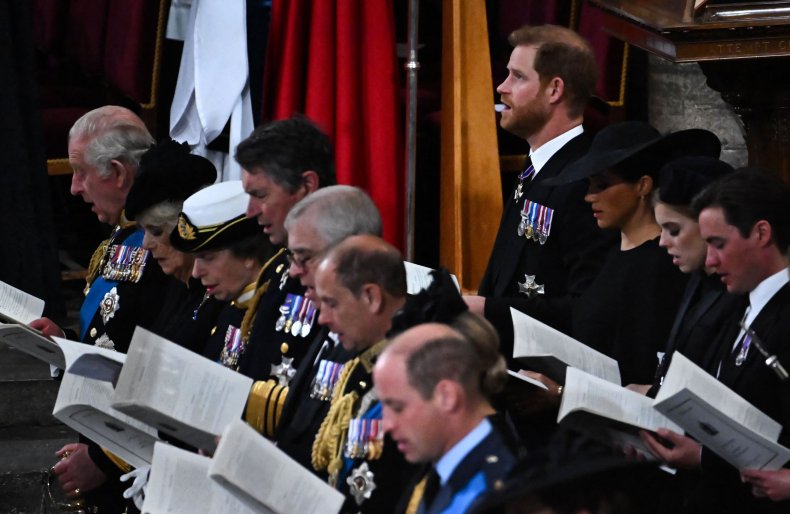 Księcia Harry'ego i Meghan Markle na pogrzebie