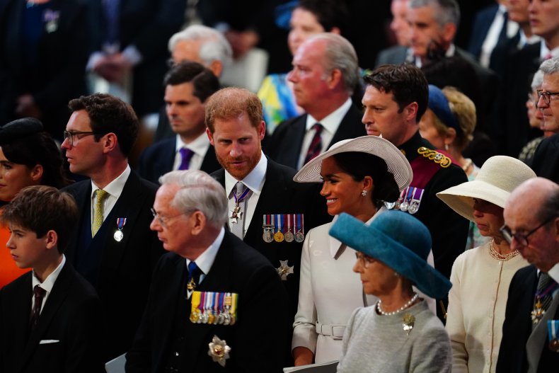 Platynowe miejsce jubileuszowe Harry i Meghan