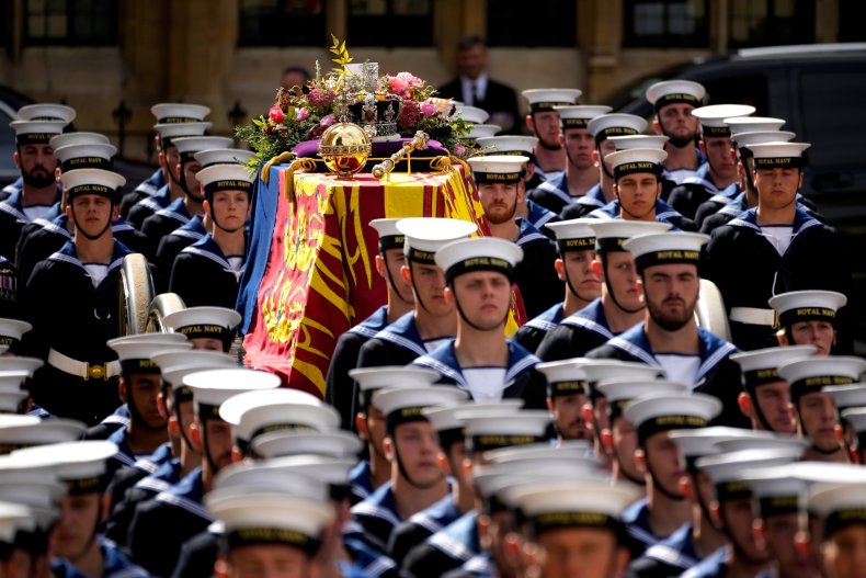 Queen Elizabeth II's post-service procession