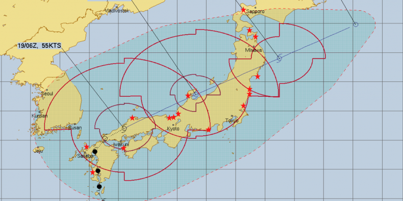 Typhoon Nanmadol Hits Japan