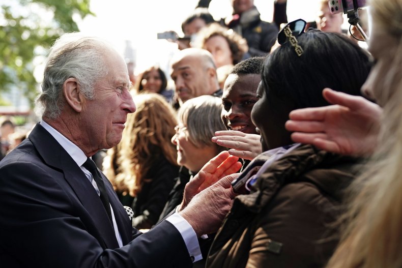 King Charles III Greeting the Public