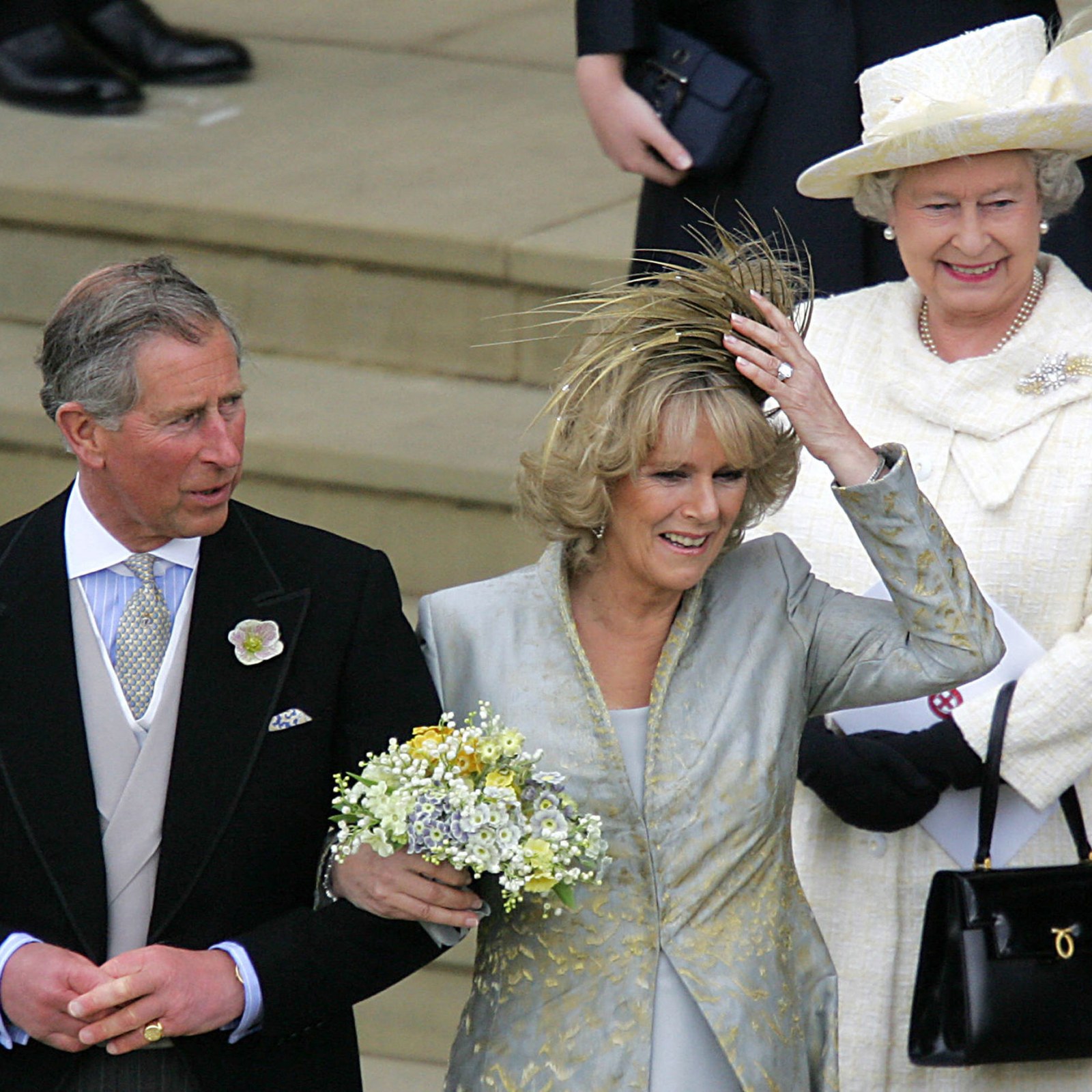 Viral Theory Explains Why Queen Wore White to Charles, Camilla's Wedding