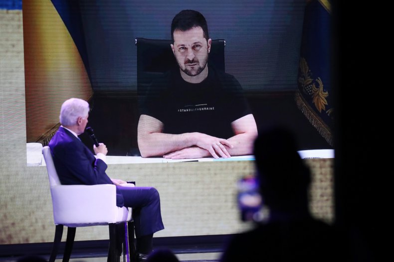 Volodymyr Zelensky and Bill Clinton
