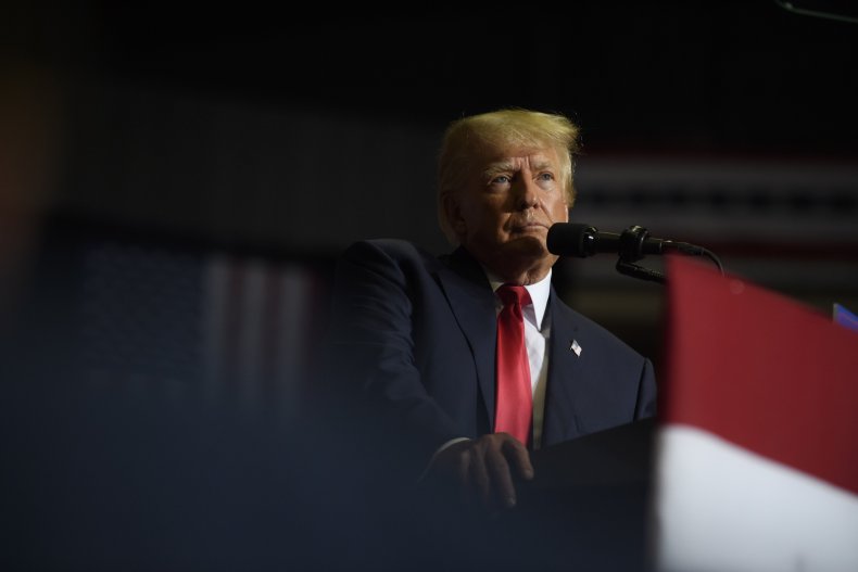 Former President Donald Trump speaks