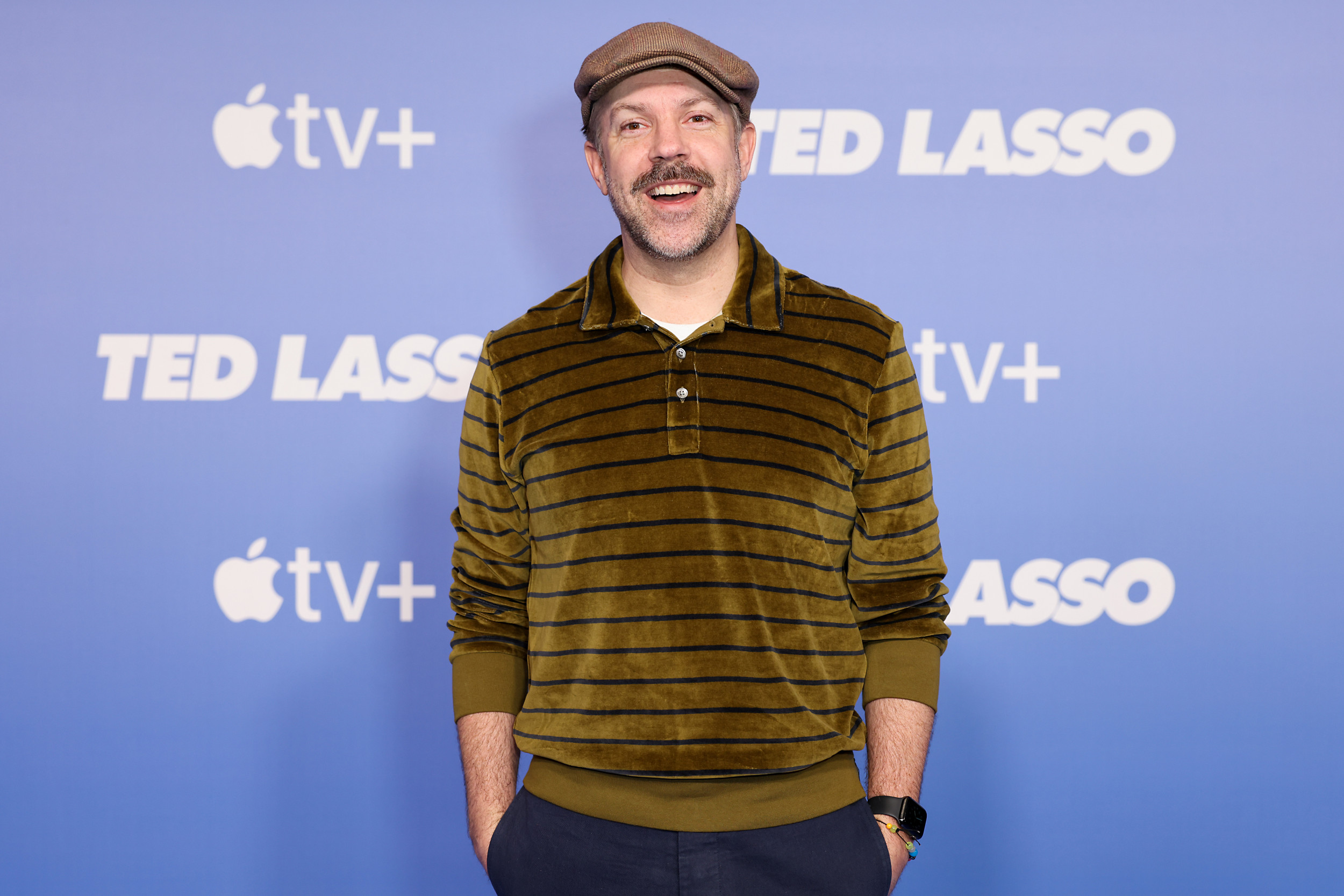 Jason Sudeikis With The Apple TV+ 'Ted Lasso' Team In London – Deadline
