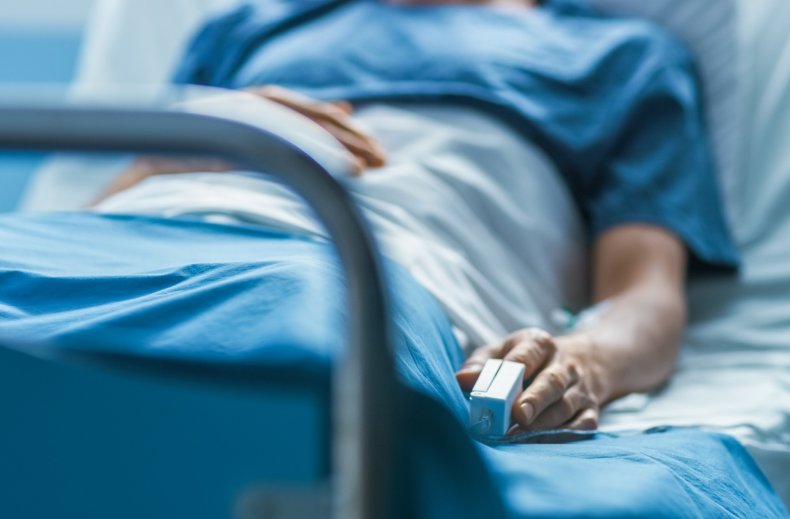 Person in hospital bed
