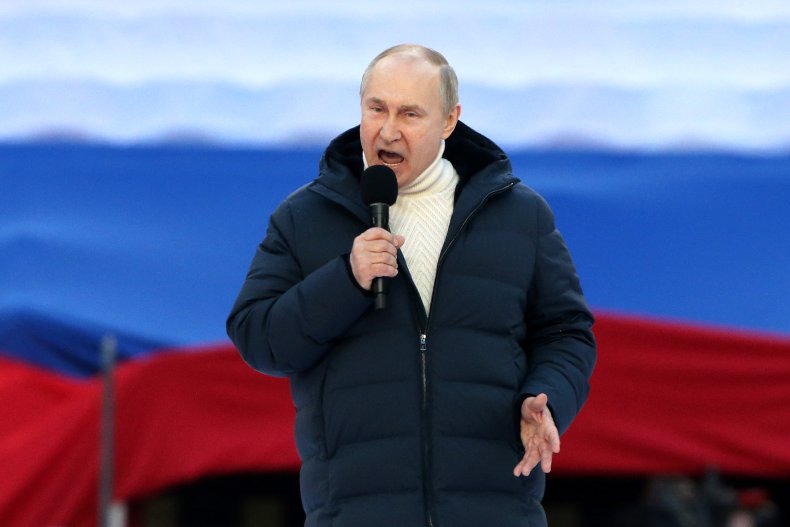 Putin Speaks on Crimea Annex Anniv 03.18.22