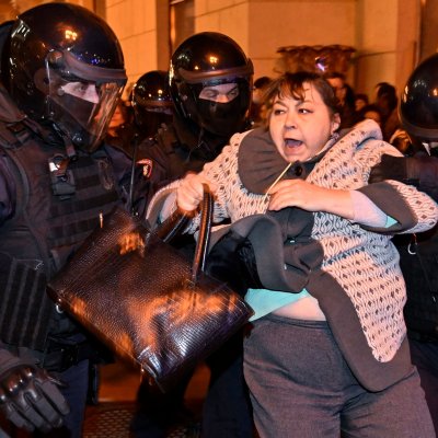 Woman Arrested Moscow Woman Arrested Moscow