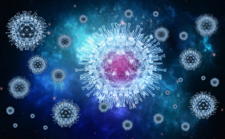 Illustration of the monkeypox virus