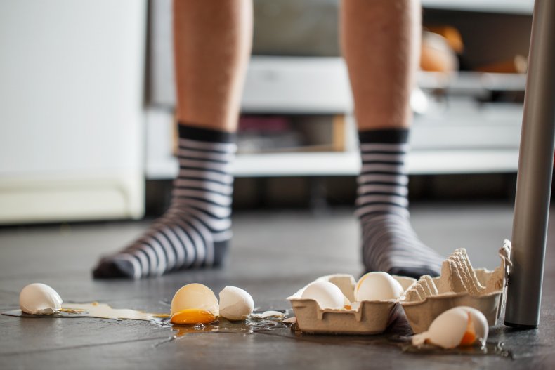 Smashed eggs