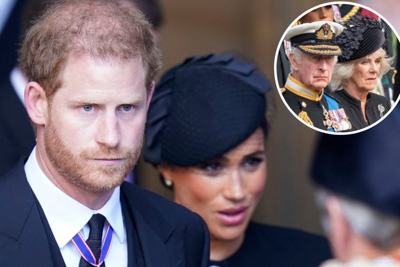 Harry, Meghan With King Charles, Camilla