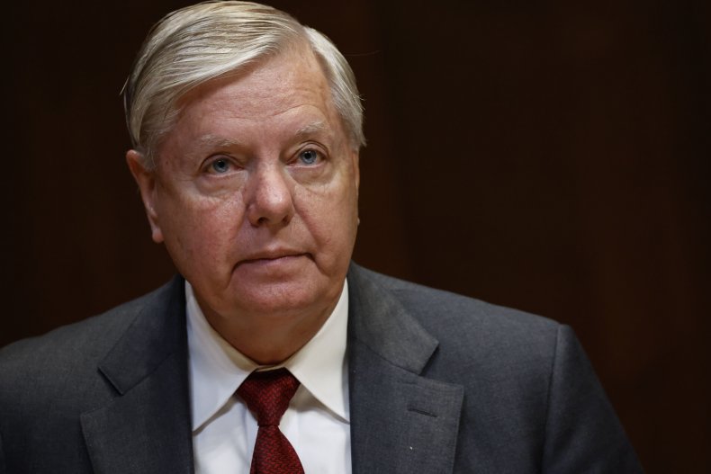 Lindsey Graham Attends a Senate Committee