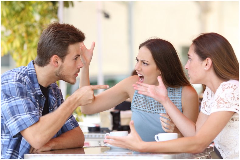 Stock image of an argument 