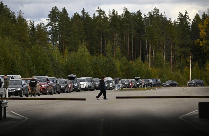 Traffic at Russian-Finnish border