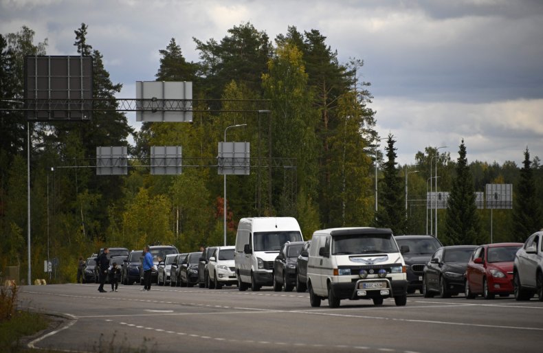 Traffic near Finnish border