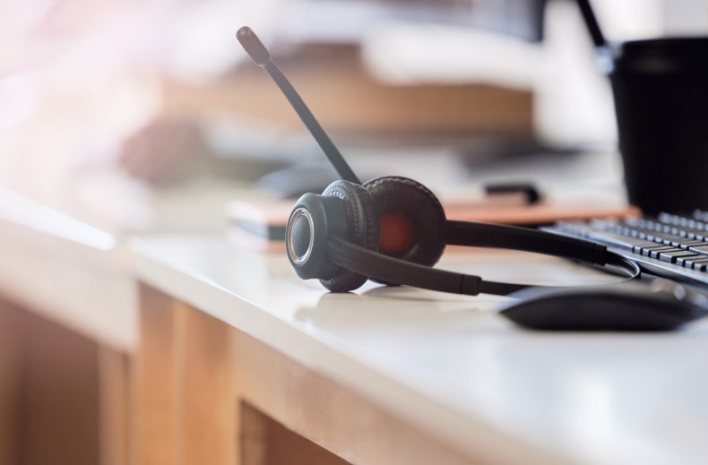 Headset left on desk