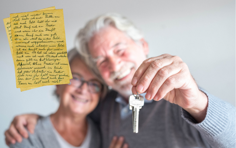An elderly couple and a note.
