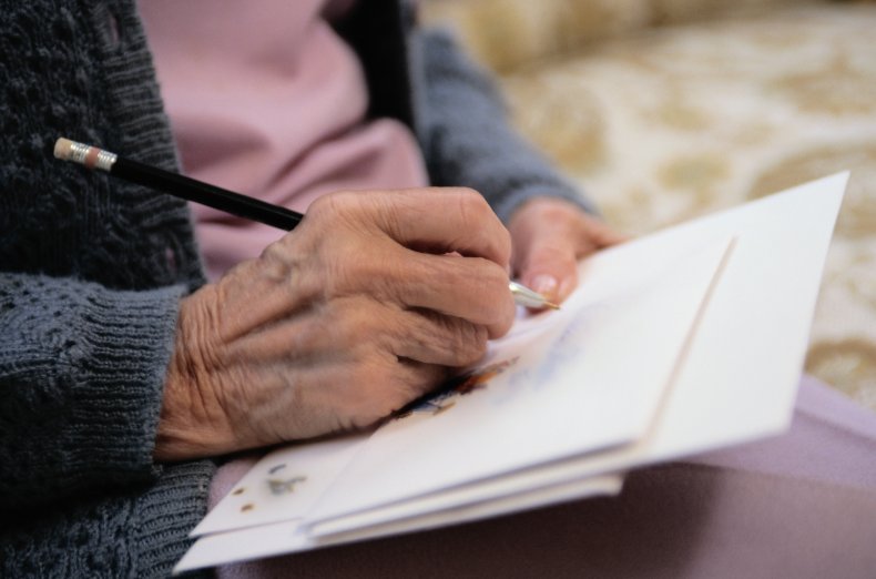 Woman writing letter