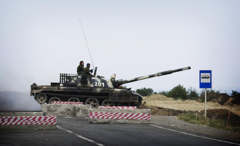 A Russian T62 tank 
