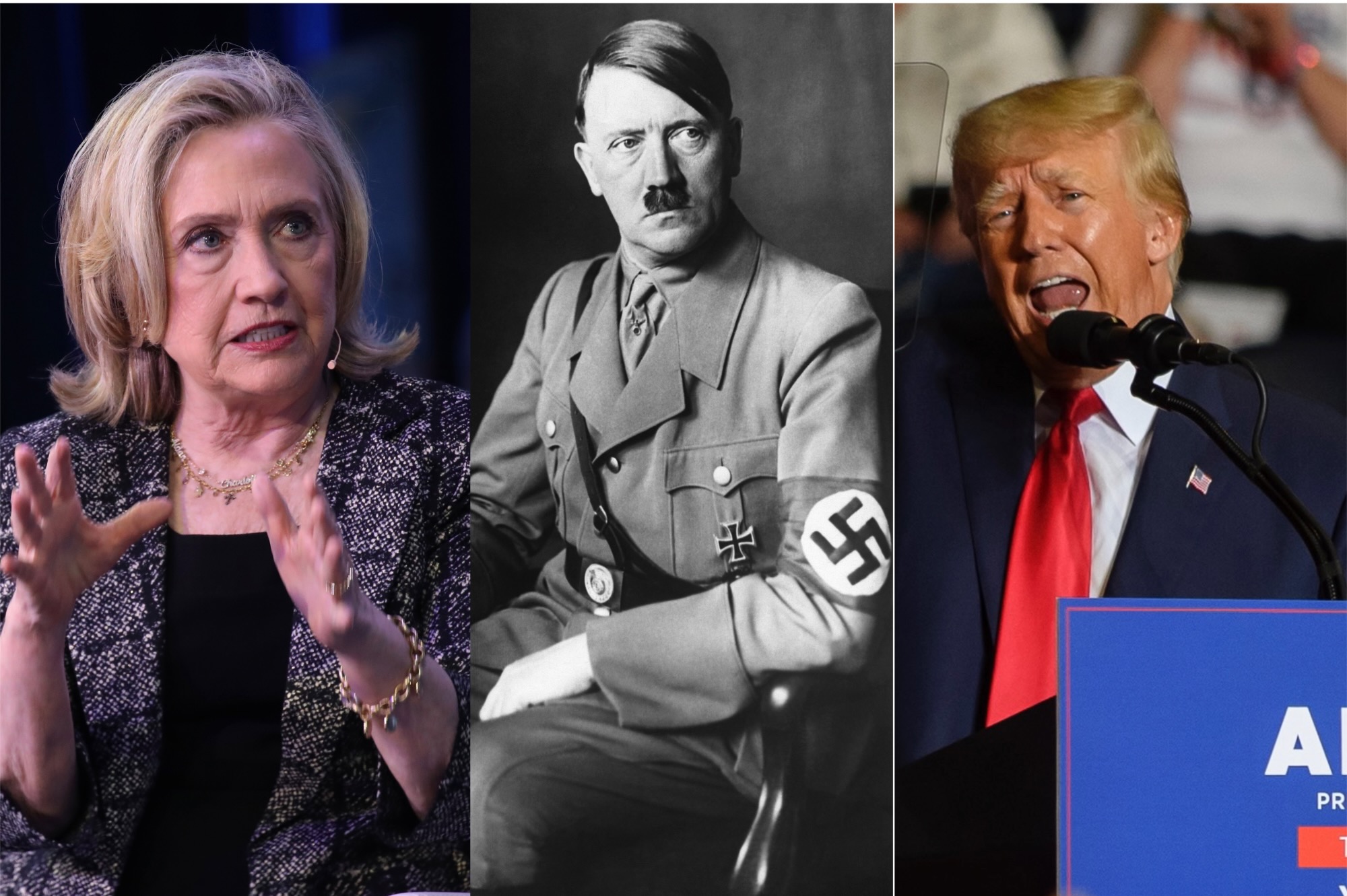 Hillary Clinton compares Donald Trump to Adolf Hitler