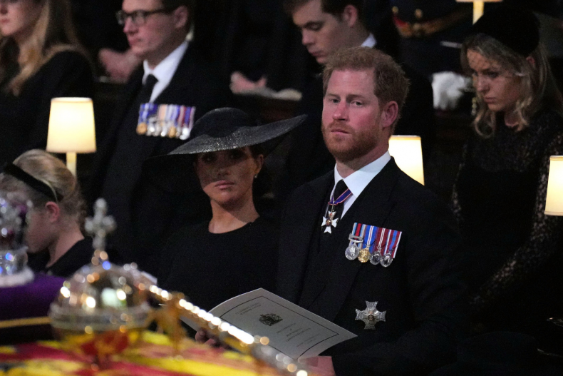 Meghan y Harry, funeral de la reina